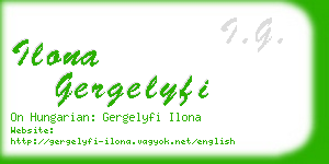 ilona gergelyfi business card